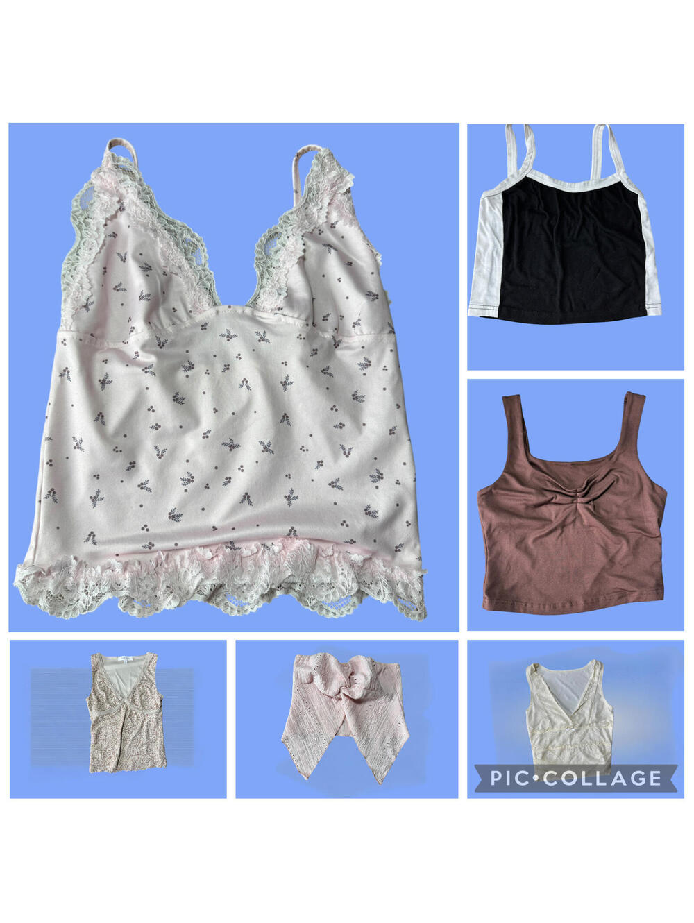 Set of 6 Women's Tank Tops and Camisoles - XS/S
